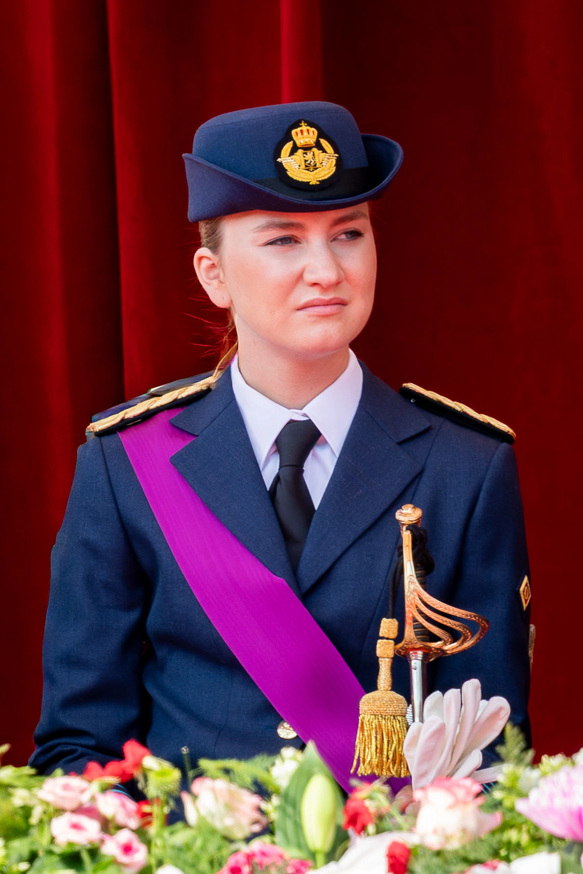 Portrait de la Princesse Elizbeth en uniforme lors de la cérémonie