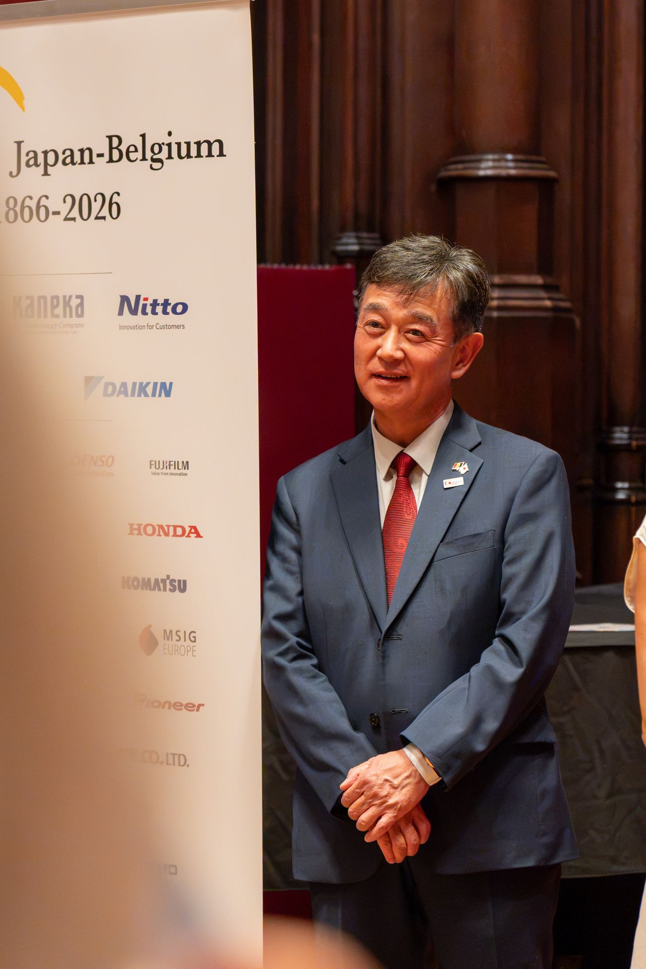 Ambassadeur du Japon lors de l'inauguration du Tapis de fleurs de Bruxelles